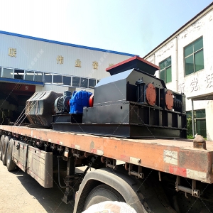 2PG500X750對輥破碎機發貨圖片_發往廣東佛山_破碎石英砂